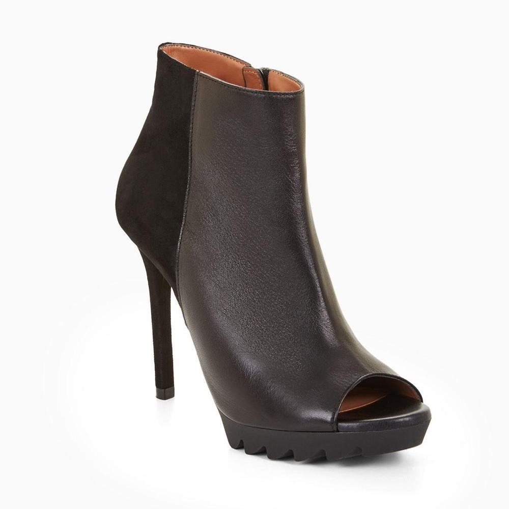 Bcbgmaxazria Black Peep Toe Booties